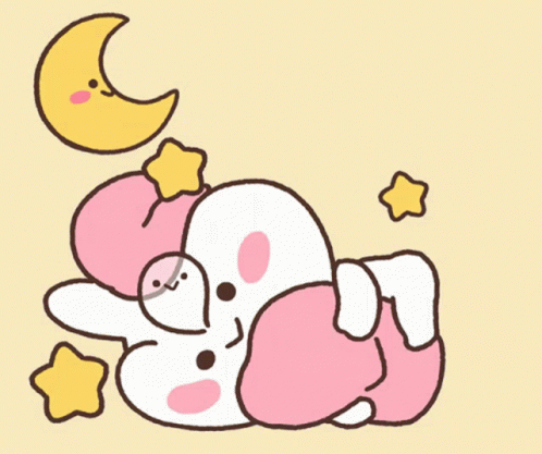 Rabbit Sleeping In Bed With N N N GIF