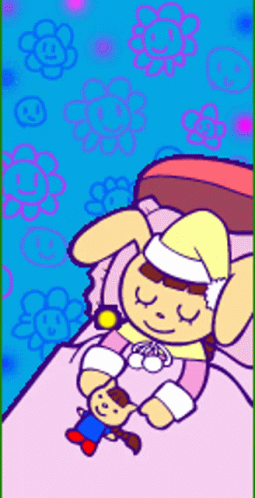 Rabbit Sleeping In Bed With Word N N N GIF