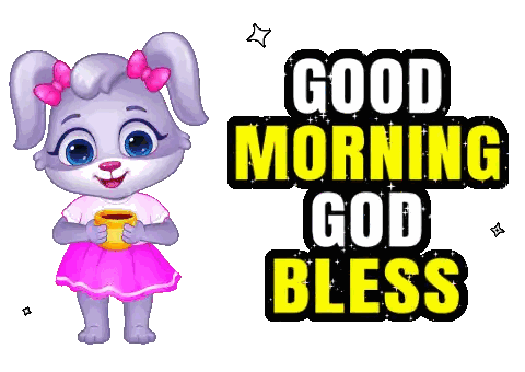 Rabbit With Coffee And God Bless