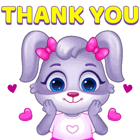 Rabbit With Hearts and Thank You