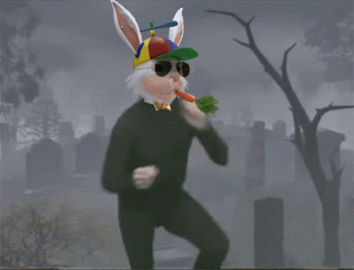 Rabbit With Sunglasses and Propeller Hat