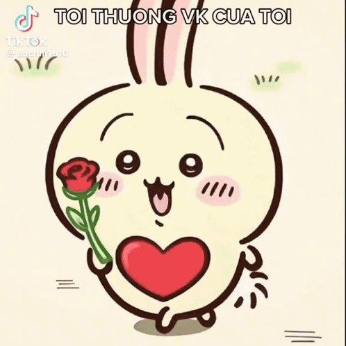 Rabbit With Text Vi Em Chang Dua Doi