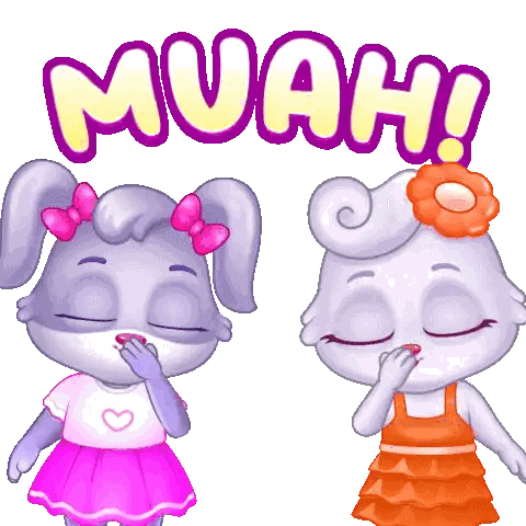 Rabbits Cover Mouth Muah