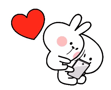 Rabbits Hugging and Looking at Cell Phone