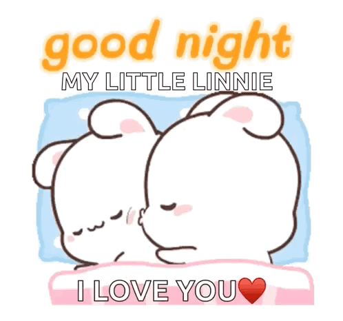 Rabbits Laying Good Night My Little Linnie I Love You GIF