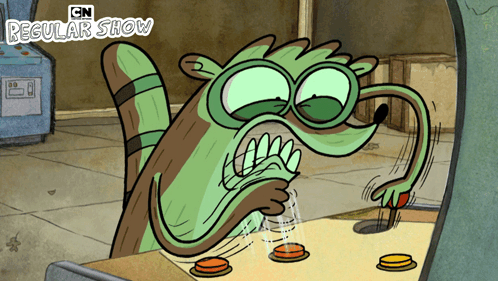 Raccoon Playing Game Regular Show