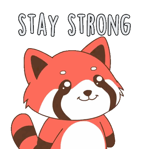 Raccoon Stay Strong Illustration