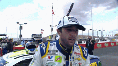 Race Car Driver Wearing Napa Hat