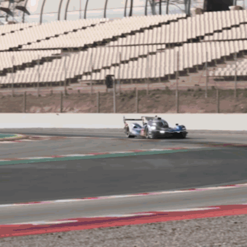 Race Car Driving Track Empty Bleachers
