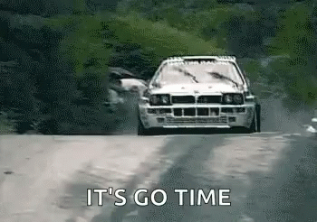 Race Car Driving With Its Go Time