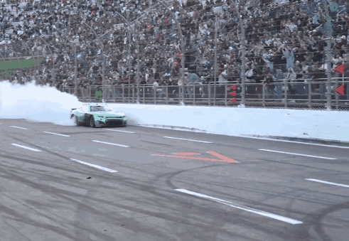 Race Car Driving with Smoke