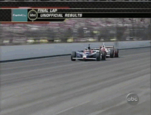 Race Car During Final Lap GIF