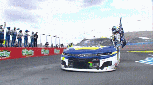 Race Car on Track with O'Reilly