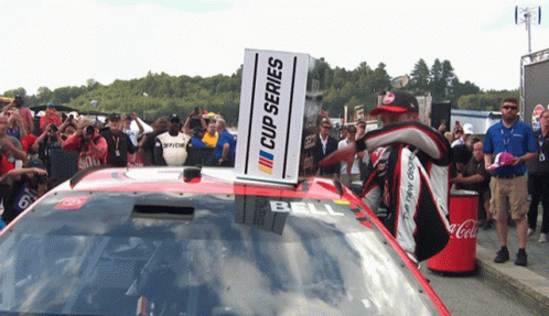 Race Car With Cup Series Sign