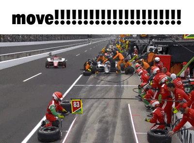 Race Car With Move Text GIF