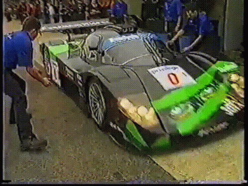 Race Car With Number 0 on Front