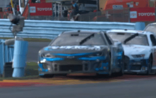Race Car With Toyota Logo GIF