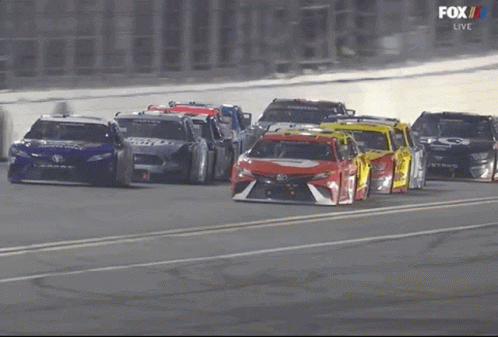 Race Cars on Track With Fox Live
