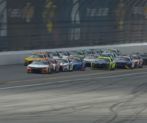 Race Cars Racing on Track
