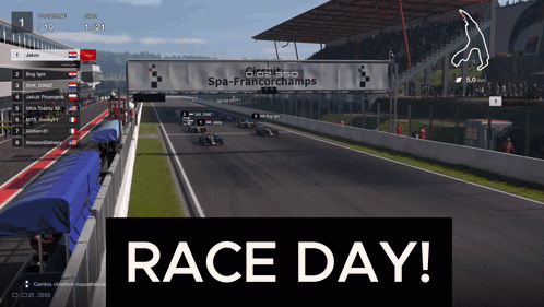Race Day Video Game Screen