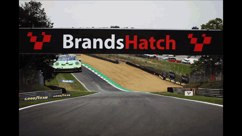 Race Track With Brandshatch Sign