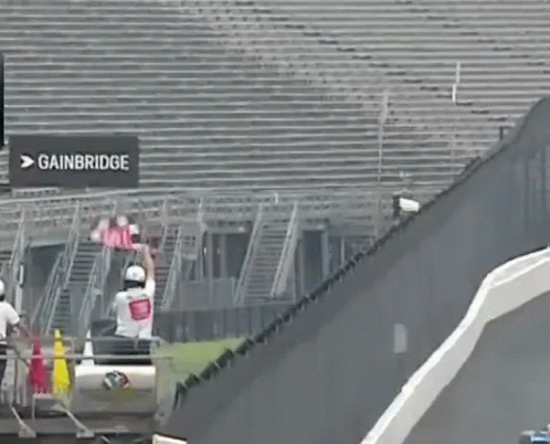 Race Track With Gainbridge Sign