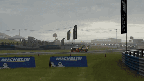 Race Track with Michelin Sign