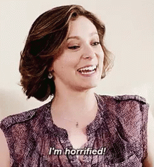 Rachel Bloom Crazy Horrified GIF