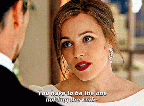 Rachel Mcadams Holding The Knife GIF