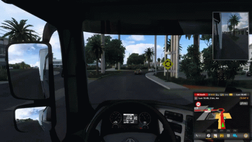Racing Simulation With A Dump Truck GIF