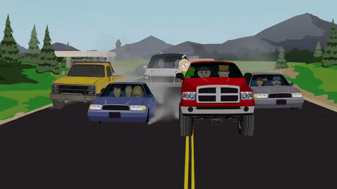 Racing Speeding Cartooon GIF