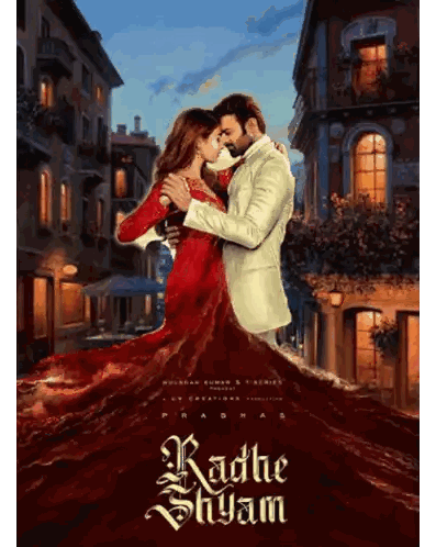 Radhe Shyam Movie Poster Hugging Couple