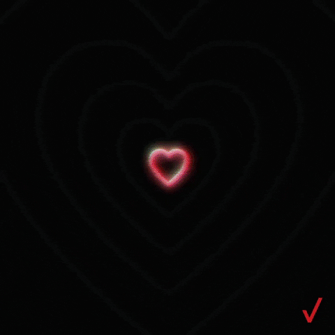 Radiant Light Heart Tunnel GIF