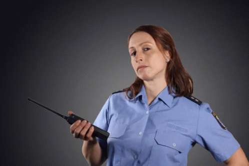 Radio Call By Police Woman GIF