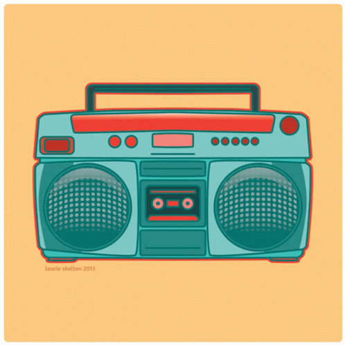 Radio On Orange Background GIF