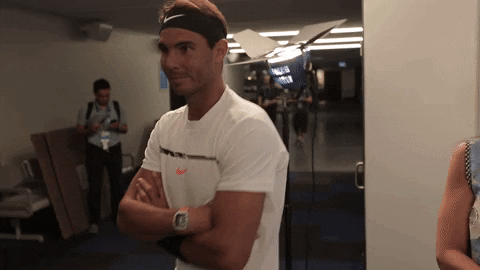 Rafael Nadal Is Wait For His Opponent GIF