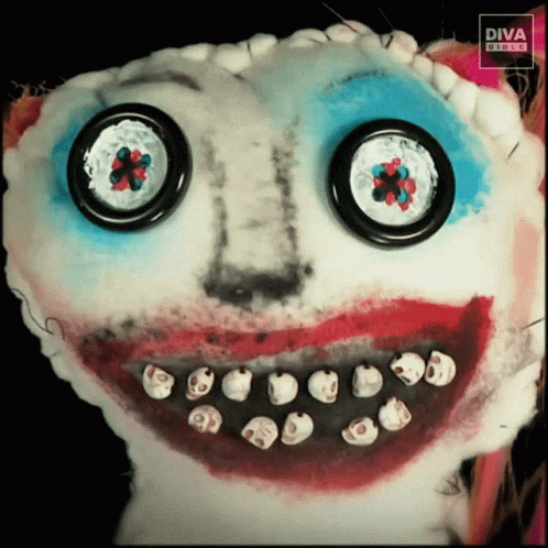 Rag Doll Lilly Scary Makeup GIF
