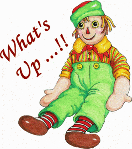 Rag Doll Raggedy Andy Whats Up GIF