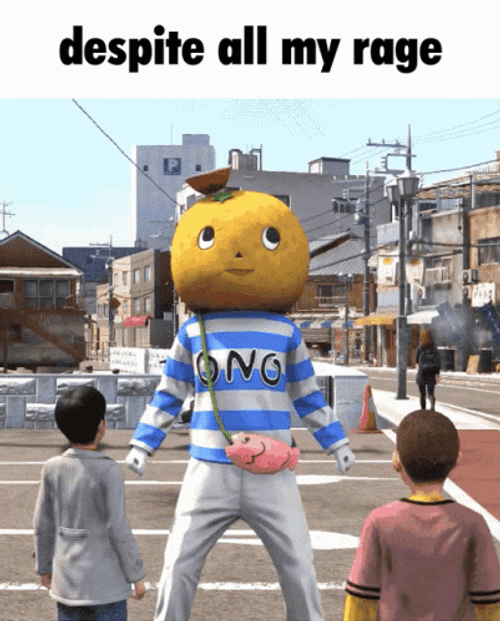 Rage Funny Lemon Mascot GIF