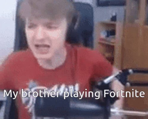 Rage Quit Frantic Movements Playing Fortnite Meme GIF