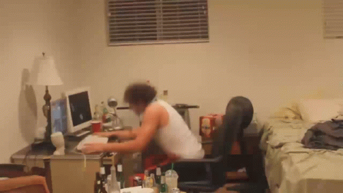 Rage Quit Going Ballistic Smashing Computer GIF