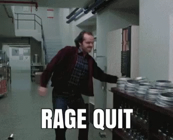 Rage Quit Jack Nicholson The Shining GIF