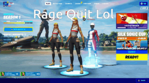 Rage Quit Lol Fortnite Gameplay GIF
