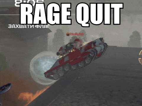 Rage Quit Tanker Rolling Over Tanki Gameplay GIF