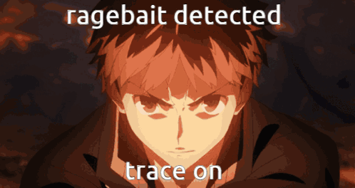 Ragebait Detected Trace On Anime Character GIF