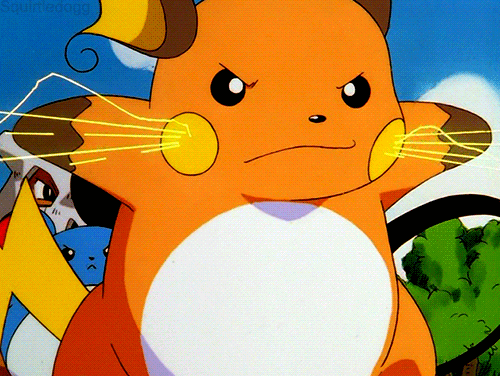 Raichu Releasing Electricity Through Its Cheeks GIF
