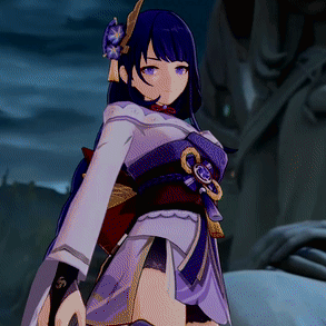 Raiden Shogun Battle Ready Turning Around GIF