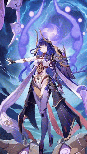 Raiden Shogun Gathering Power Genshin Impact GIF