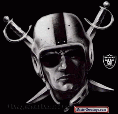Raiders Player With Swords GIF