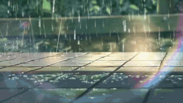 Rain Anime Castabide Gif GIF